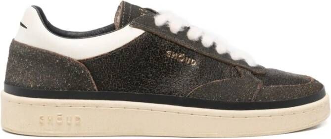 Ghoud Zwarte Leren Sneakers Stijlvol Comfortabel Dagelijks