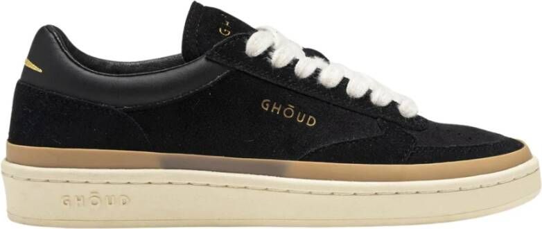Ghoud Zwarte platte schoenen fluweel suède Modern - Foto 2