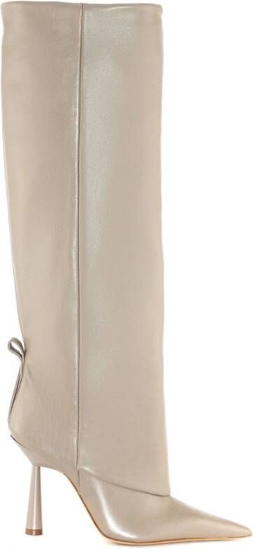Gia Borghini Beige Leren Puntige Neus Haklaarzen