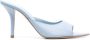 Gia Borghini Blauwe Leren Open Lage Hak Muiltjes Blue Dames - Thumbnail 1
