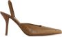 Gia Borghini Bruine Struisvogelprint Leren Sandalen - Thumbnail 1