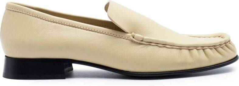 Gia Borghini Crème Napa Leren Loafers