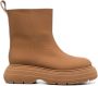 Gia Borghini Enkellaarzen met dikke zool Beige Dames - Thumbnail 1