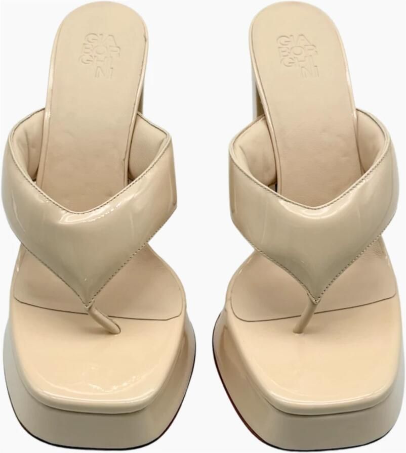 Gia Borghini Patent Platform Thong Sandals - Foto 2