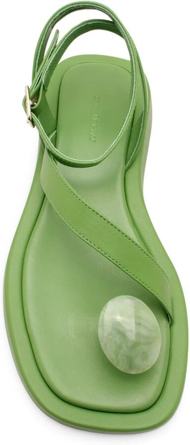 Gia Borghini Rosie 18 lederen platte schoenen Groen Dames