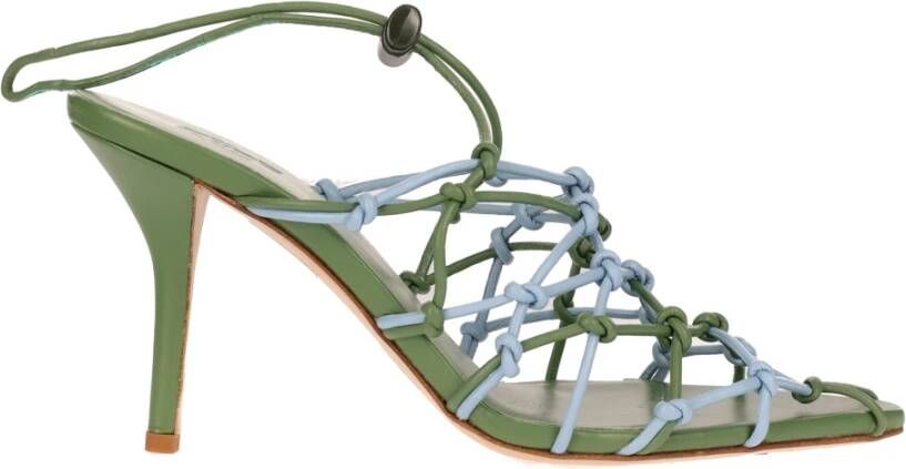 Gia Borghini Smalle Hak Sandalen Green Dames