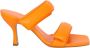 Gia Borghini Lederen sandalen met dubbele band Oranje Dames - Thumbnail 1