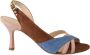 Gia Borghini Multicolor Suede Leather Slingback Heels Sandals Shoes Meerkleurig Dames - Thumbnail 1