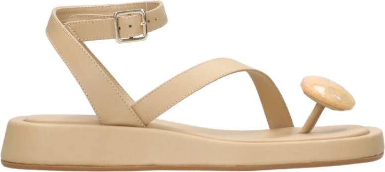 Gia Borghini Platte sandalen Beige Dames