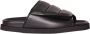 Gia Borghini Zwarte leren casual open flats muilezels Black Dames - Thumbnail 1