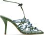 Gia Borghini Smalle Hak Sandalen Green Dames - Thumbnail 3