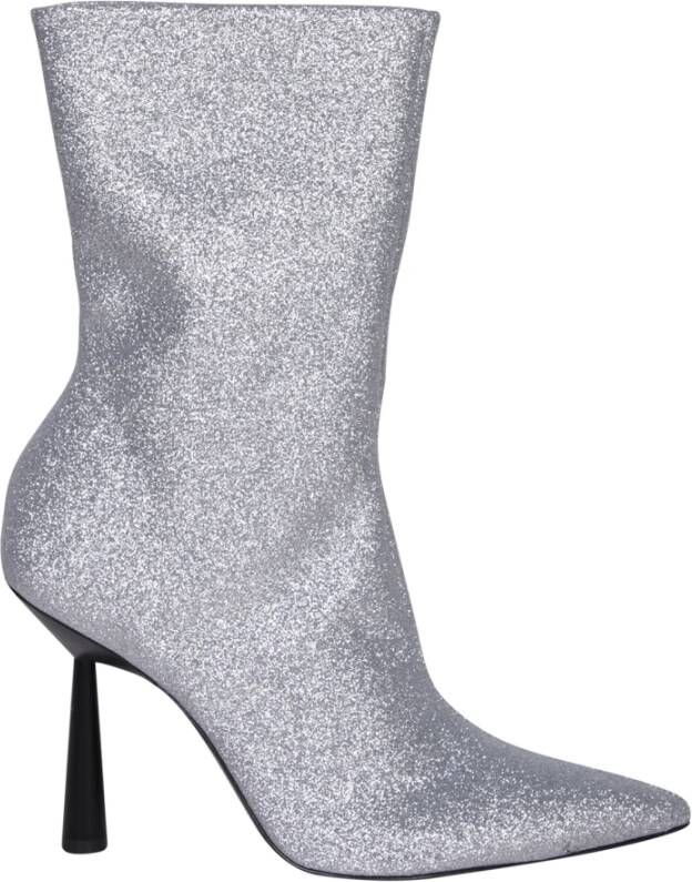 Gia Borghini Stijlvolle Enkellaarzen met 10.5cm Hak Gray Dames