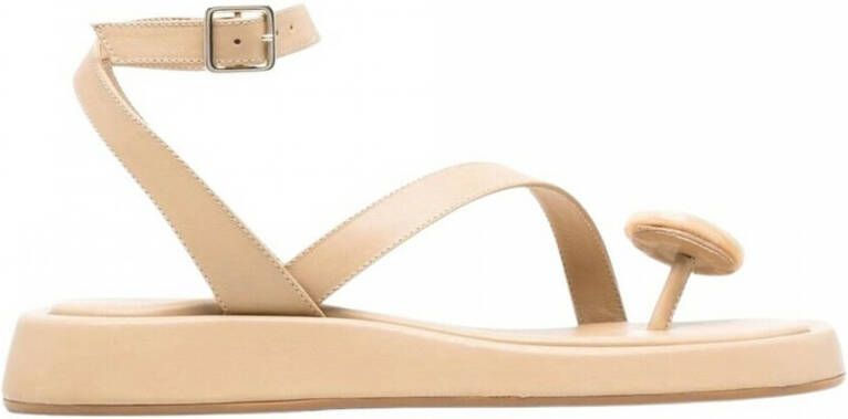 Gia Borghini Platte sandalen Beige Dames