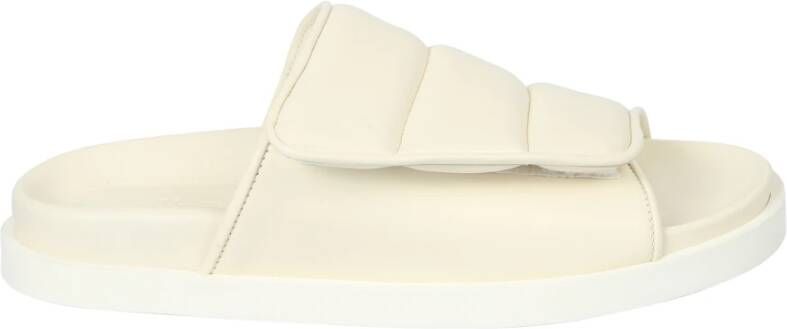 Gia Borghini Witte Sandalen Slipper Stijl Open Teen