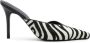 Gia Borghini Slippers & Mules Bold Black And White Zebra Print Mule in zwart - Thumbnail 1