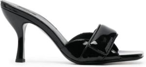 Gia Borghini Zwarte Alodie Patent Mule Zwart Dames