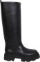 Gia Borghini Zwarte Leren Enkellaarzen Aw22 Black Dames - Thumbnail 1