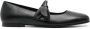 Gia Borghini Zwarte Leren Ballerina Platte Schoenen Black Dames - Thumbnail 1