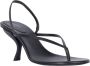 Gia Borghini Zwarte Leren Sandalen Aurora Stijl - Thumbnail 1