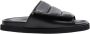Gia Borghini Zwarte leren sandalen met klittenbandsluiting - Thumbnail 1