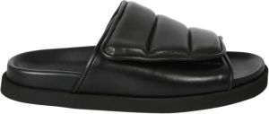 Gia Borghini Zwarte Leren Sandalen voor Dames Zwart Dames