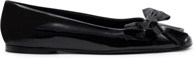 Gia Borghini Zwarte Patent Ballerina Schoenen