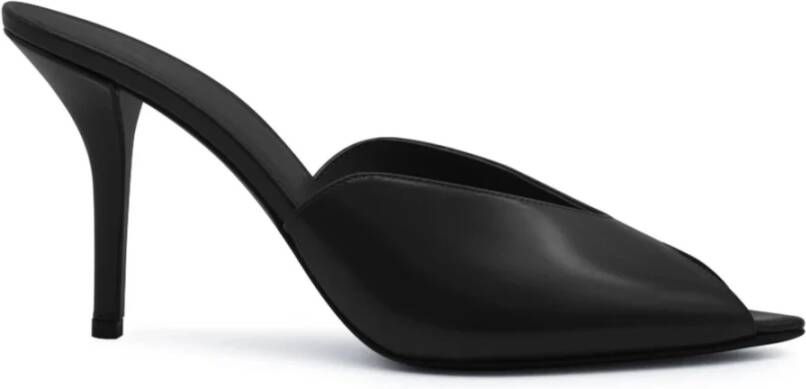 Gia Borghini Zwarte Romi Hak Slipper Sandalen