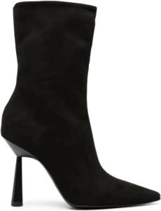 Gia Borghini Zwarte Rosie 7 Enkellaars Zwart Dames