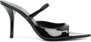 Gia Borghini Zwarte Sandalen met Open Teen en 10cm Hak Zwart Dames
