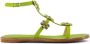 Giambattista Valli Apple Green Rhinestone Flat Sandals - Thumbnail 1