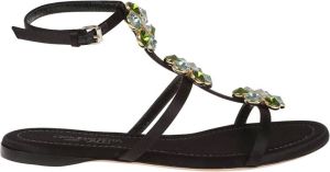 Giambattista Valli Flat Sandals Zwart Dames