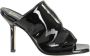 Giampaolo Viozzi Slippers & Mules Vernice Squarish Open-Toe Patent Leather Mules in zwart - Thumbnail 1
