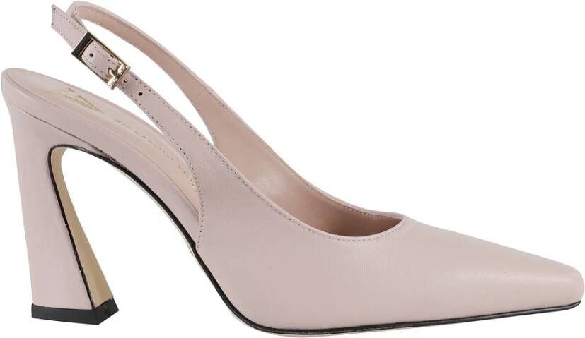 Giampaolo Viozzi Hoge hakken Slingback Shoes In Soft Nappa Leather in roze