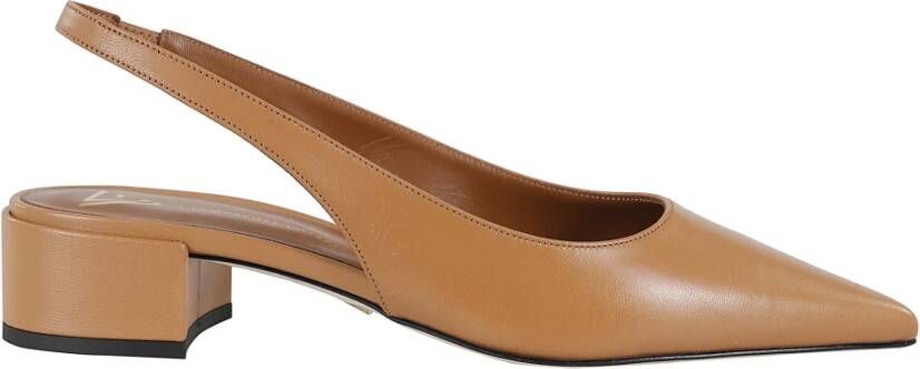 Giampaolo Viozzi Nappa Slingback Schoenen met Vierkante Hak