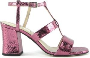 Giampaolo Viozzi Pitone print sandaal Roze Dames