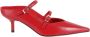 Giampaolo Viozzi Rode leren pumps met dubbele gesp - Thumbnail 1