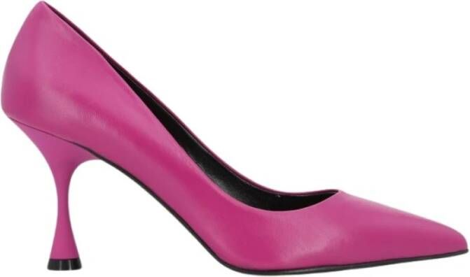 GIanmarco F. Fuchsia leren pumps