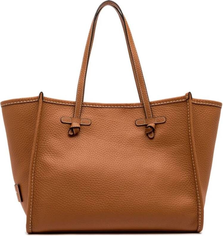 Gianni Chiarini Bruin leren boodschappentas met clutch