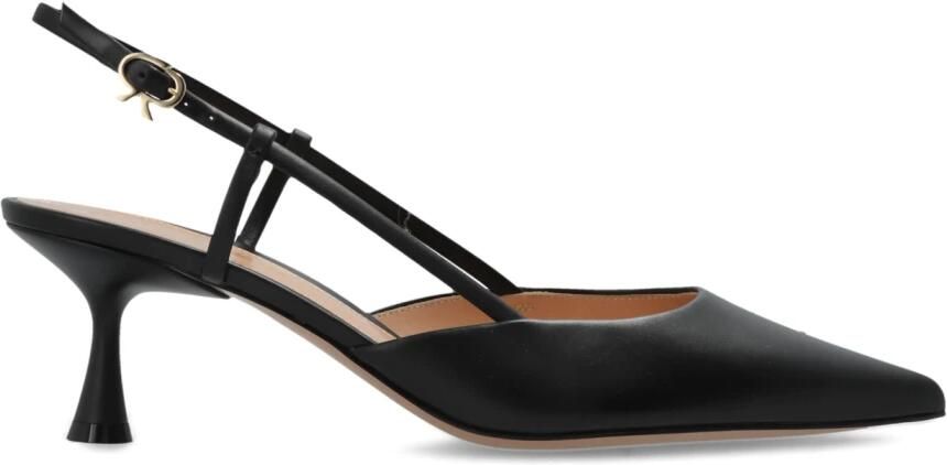 Gianvito Rossi Hoge hakken "Ascent 55" Slingback Pumps – Black in zwart