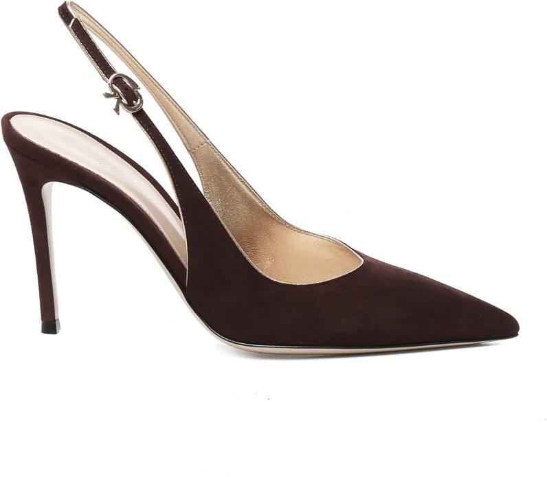Gianvito Rossi Bruine Suède Stiletto Hak Schoenen