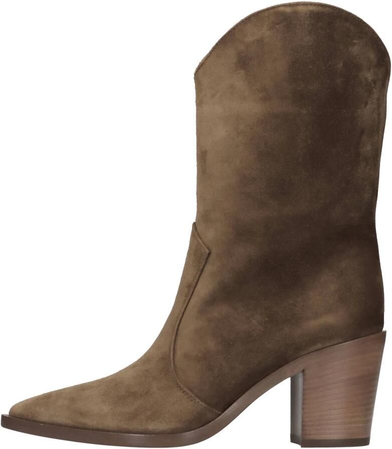 Gianvito Rossi Denver Suède Enkellaarsjes