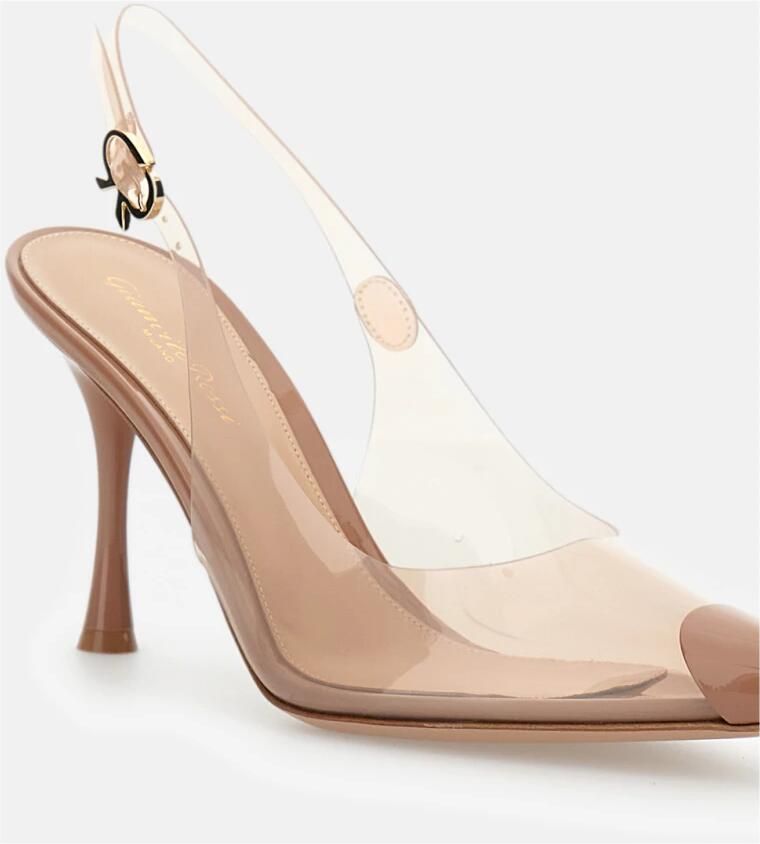 Gianvito Rossi Hoge hakken Diana 85 In Pvc Pumps Slingback in beige - Foto 3
