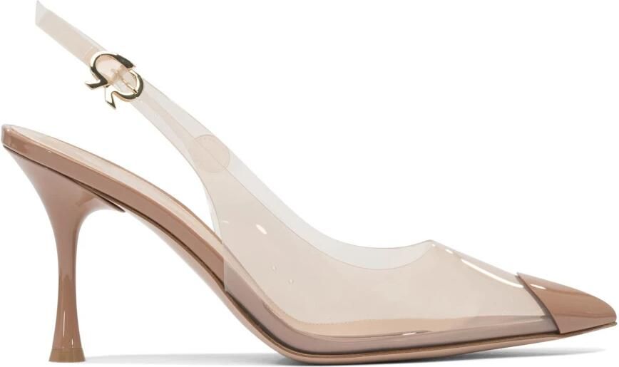 Gianvito Rossi Hoge hakken Diana 85 In Pvc Pumps Slingback in beige - Foto 13