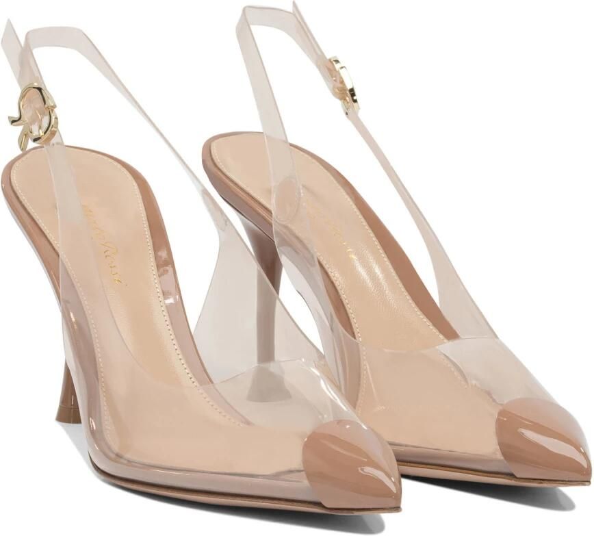 Gianvito Rossi Hoge hakken Diana 85 In Pvc Pumps Slingback in beige - Foto 2