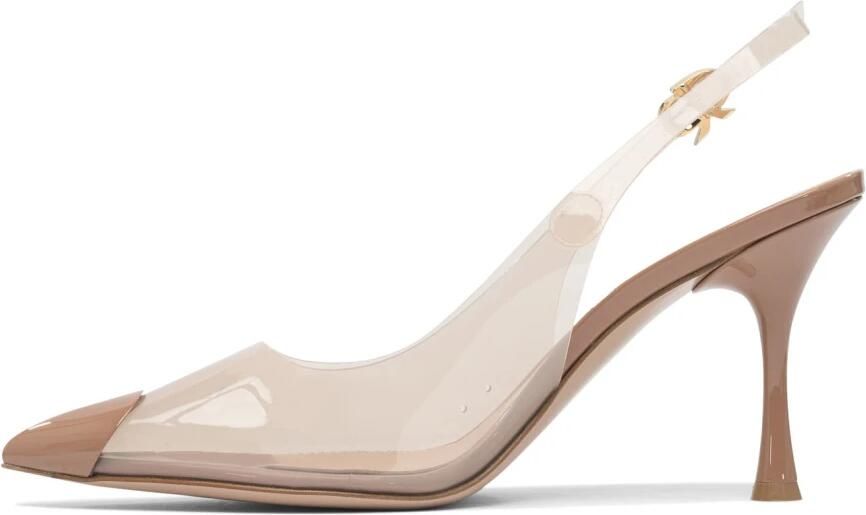 Gianvito Rossi Hoge hakken Diana 85 In Pvc Pumps Slingback in beige - Foto 14