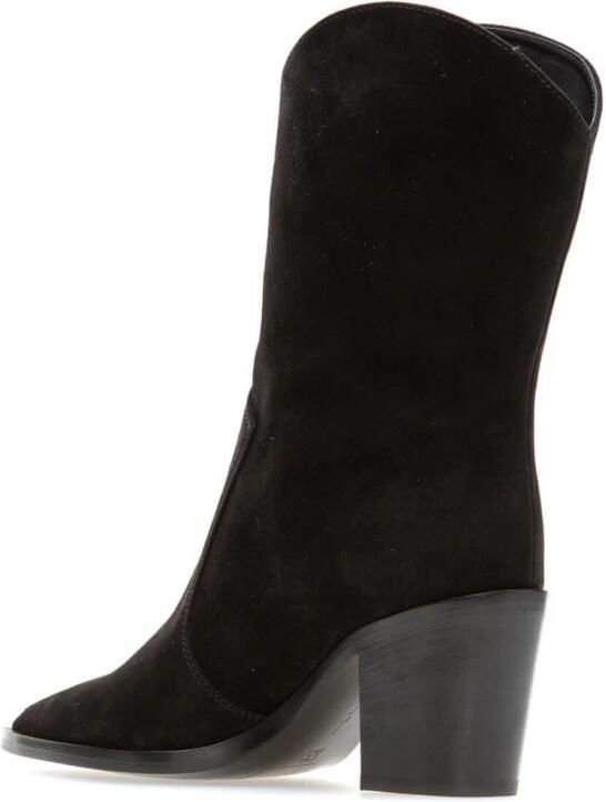 Gianvito Rossi Boots Denver Suede Texan Boots in zwart - Foto 3