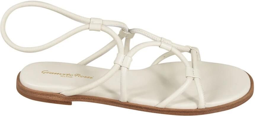 Gianvito Rossi Leren Flat Sandalen
