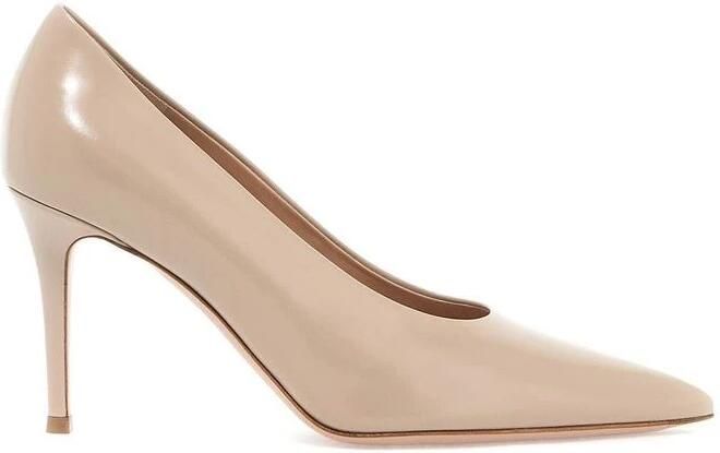 Gianvito Rossi Leren puntige neus pumps