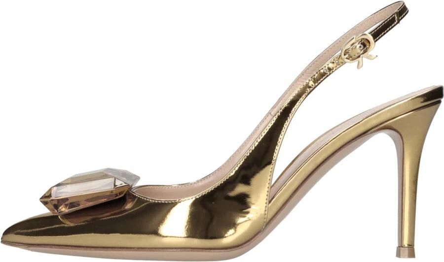 Gianvito Rossi Leren Slingback Pumps