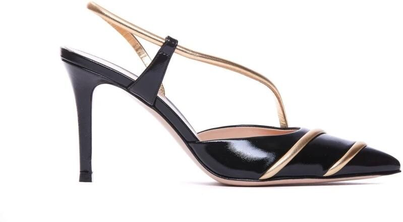 Gianvito Rossi Leren Slingback Pumps